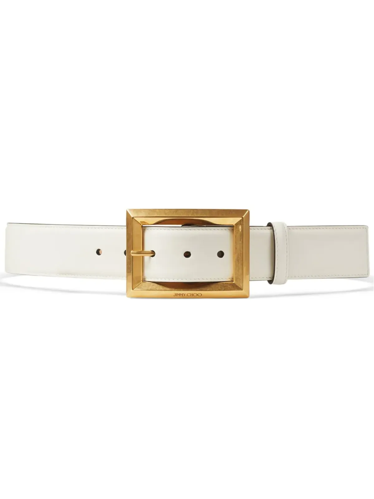 Jimmy Choo Arlie レザーベルト - ホワイト - 画像1