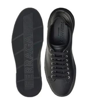 Ferragamo パネルドレザー スニーカー - ブラック - サムネイル5