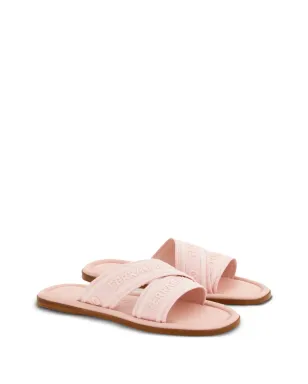 Ferragamo ロゴジャカード クロスオーバーストラップ サンダル - ピンク - サムネイル2
