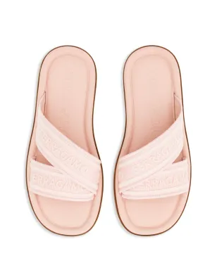 Ferragamo ロゴジャカード クロスオーバーストラップ サンダル - ピンク - サムネイル4