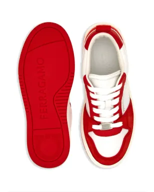 Ferragamo パネルドレザー スニーカー レッド - サムネイル5