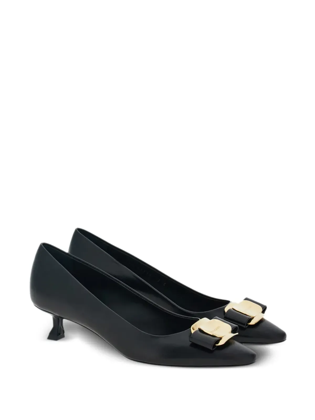 Ferragamo ニュー ヴァラ 40mm レザーパンプス - ブラック - 画像2