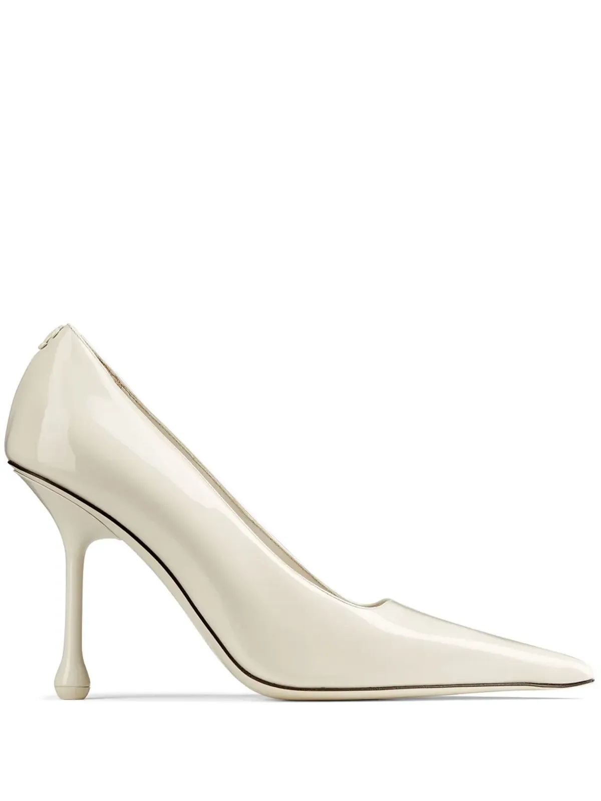 Jimmy Choo Ixia 95mm パテントレザー パンプス ホワイト - 画像1