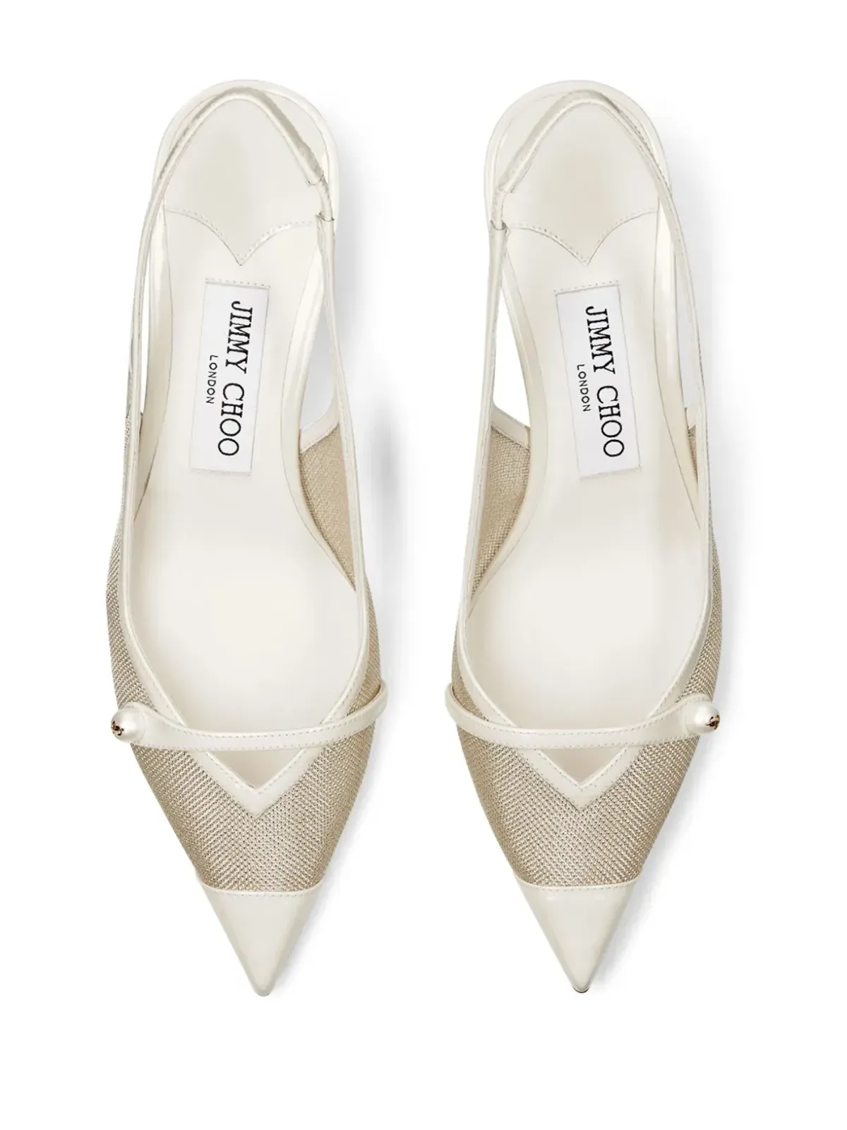 Jimmy Choo Amita スリングバックパンプス - シルバー - 画像5