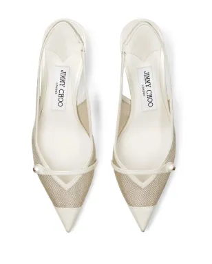 Jimmy Choo Amita スリングバックパンプス - シルバー - サムネイル5