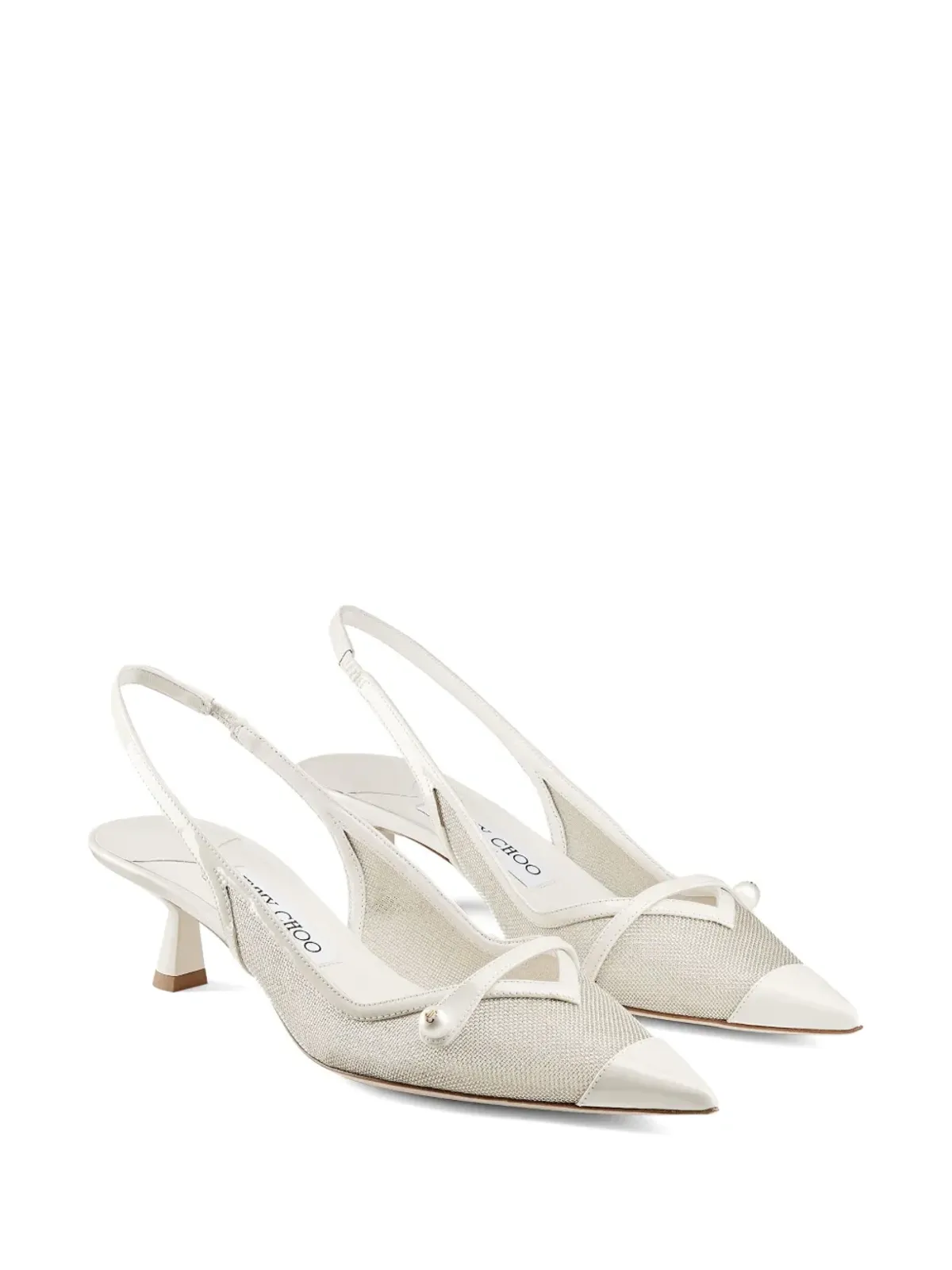 Jimmy Choo Amita スリングバックパンプス - シルバー - 画像2