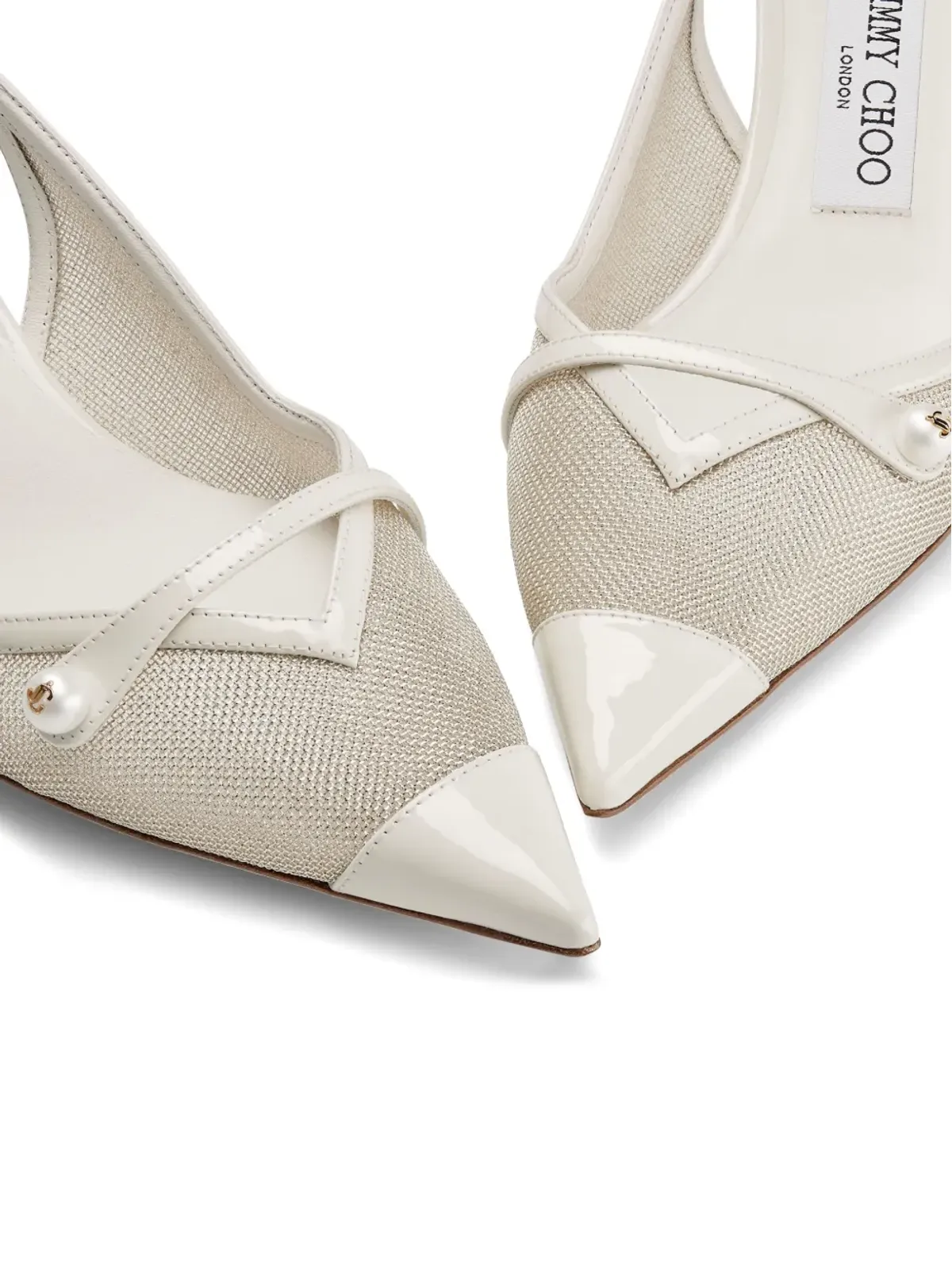 Jimmy Choo Amita スリングバックパンプス - シルバー - 画像4