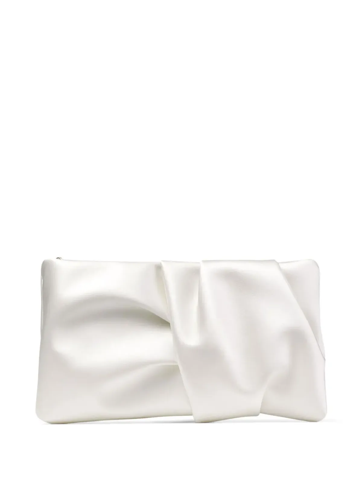 Jimmy Choo ボニー ギャザード クラッチバッグ ホワイト - 画像1
