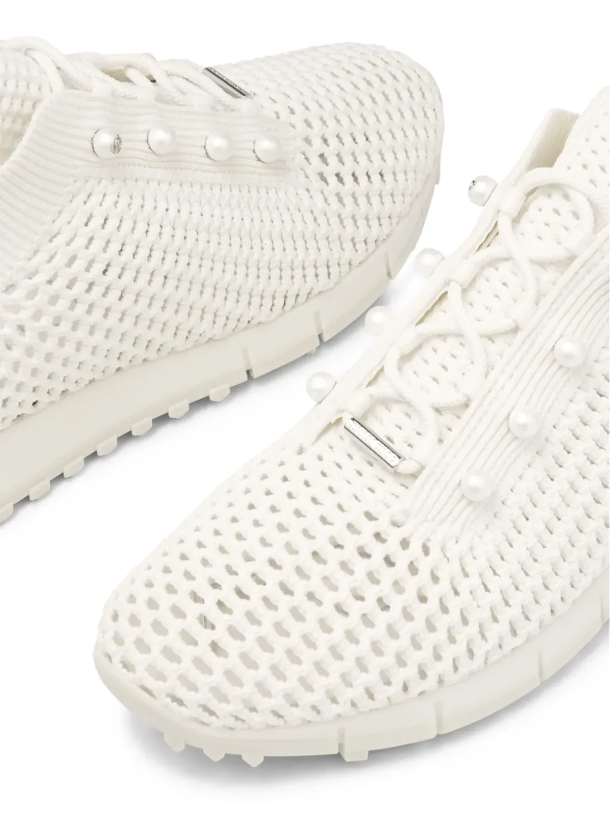 Jimmy Choo Veles パール装飾スニーカー - White - 画像4