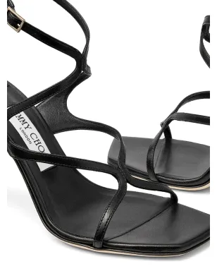 ビンテージ Jimmy Choo アジー 85mm ヒール レザー サンダル - ブラック - サムネイル5