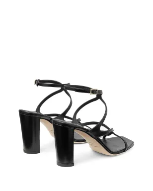 ビンテージ Jimmy Choo アジー 85mm ヒール レザー サンダル - ブラック - サムネイル3