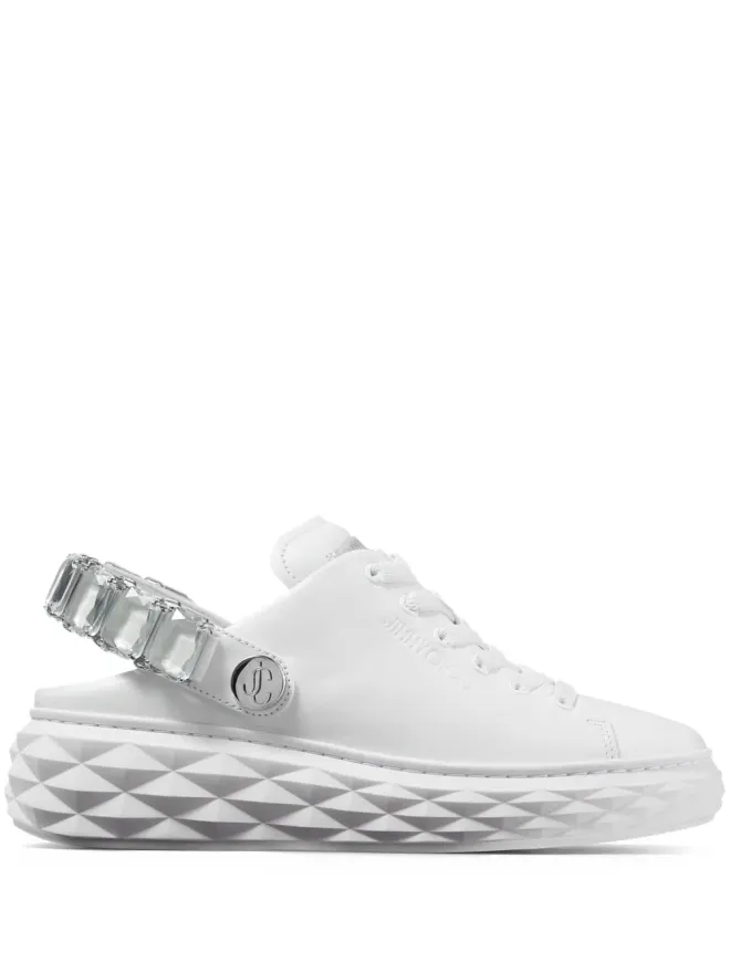 Jimmy Choo Jimmy Choo ダイヤモンド マキシ スリングスリッパ - ホワイトの商品画像