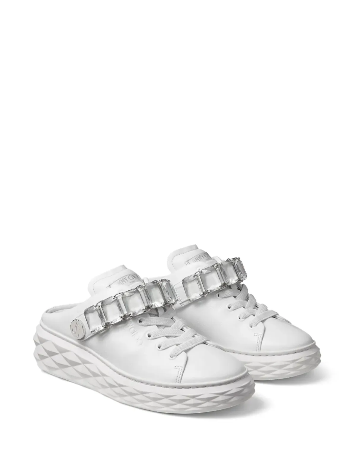 Jimmy Choo ダイヤモンド マキシ スリングスリッパ - ホワイト - 画像5