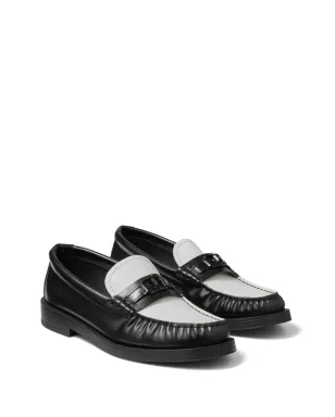 Jimmy Choo アディー ロゴプレート レザー ローファー ブラック - サムネイル2