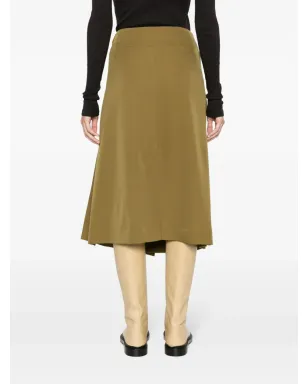 LEMAIRE プリーツ入りウールのラップスカート - サムネイル4