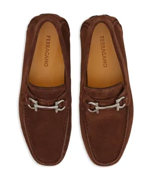 Ferragamo Gancini スエード ローファー - ブラウン - サムネイル4