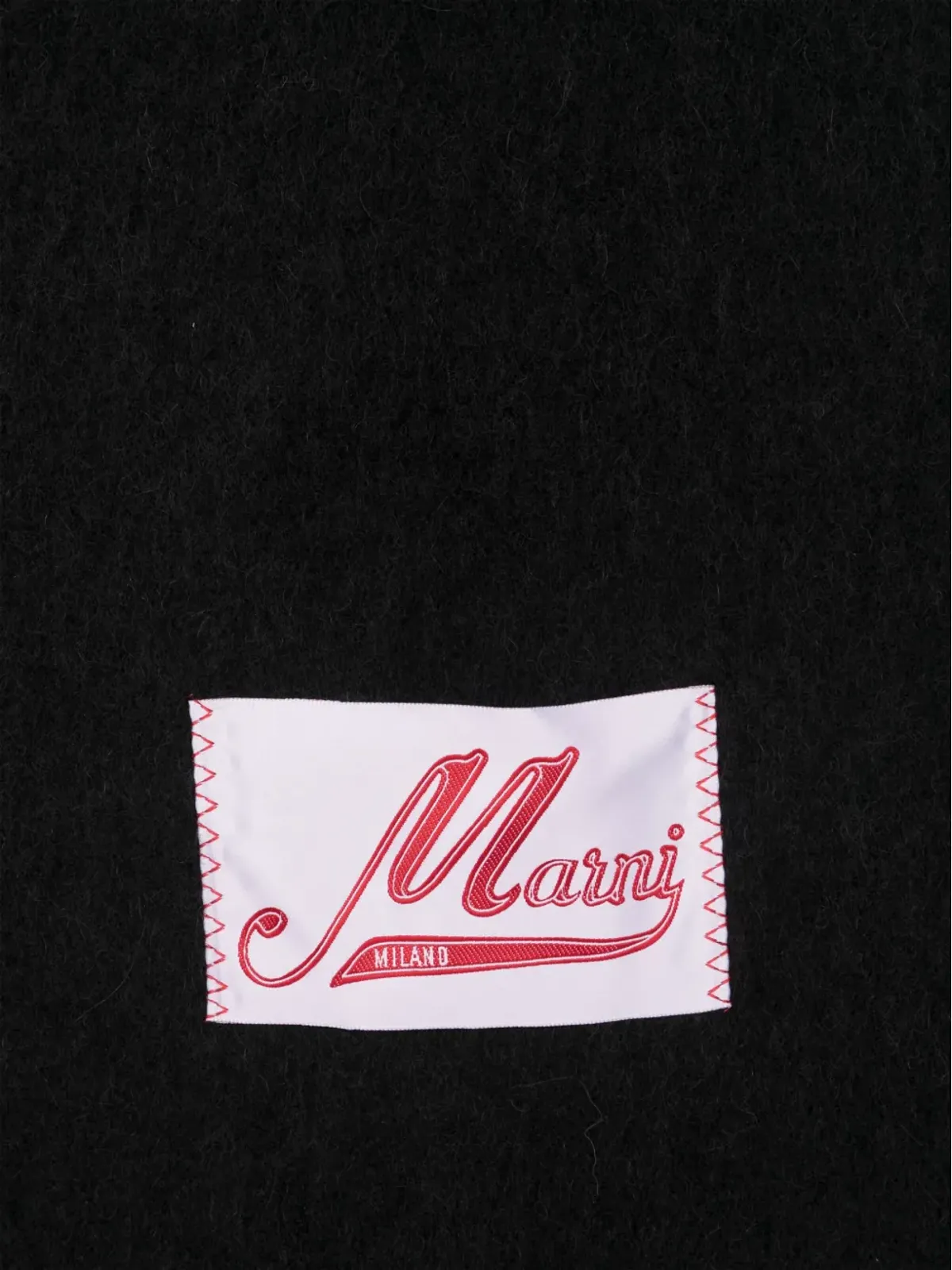 Marni ロゴパッチ ニットスカーフ - 画像2