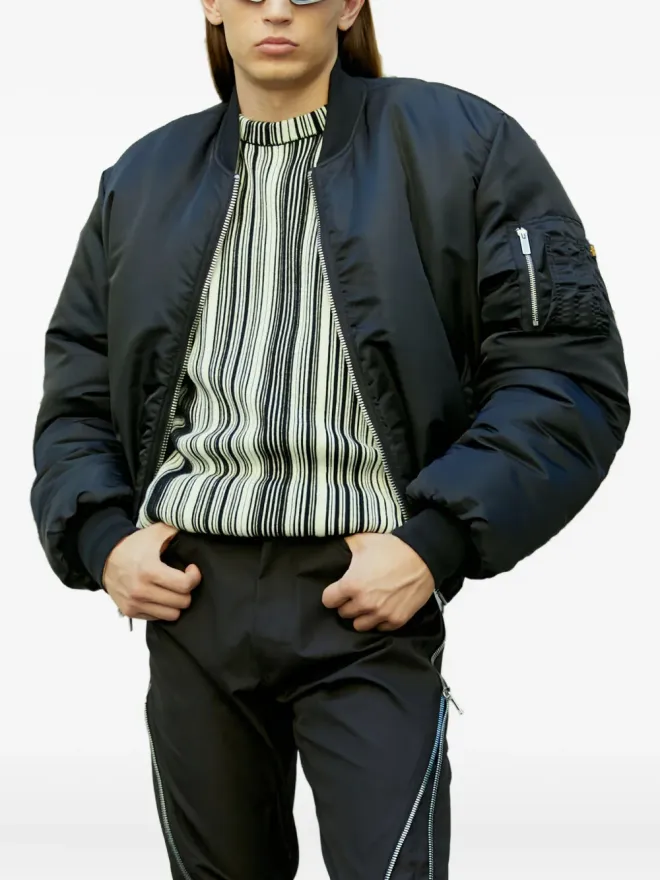 VTMNTS VTMNTS ストライプ柄リブニットセーターの商品画像