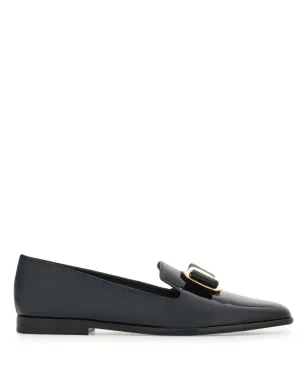 Ferragamo New Vara レザー ローファー - ブラック - サムネイル1