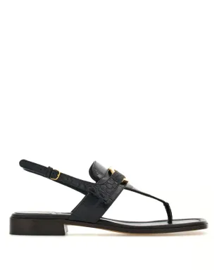 Ferragamo ガンチーニバックル レザー サンダル - サムネイル1