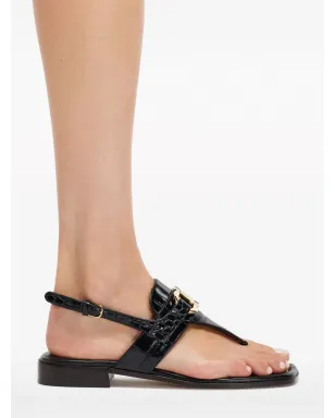 Ferragamo ガンチーニバックル レザー サンダル - サムネイル5