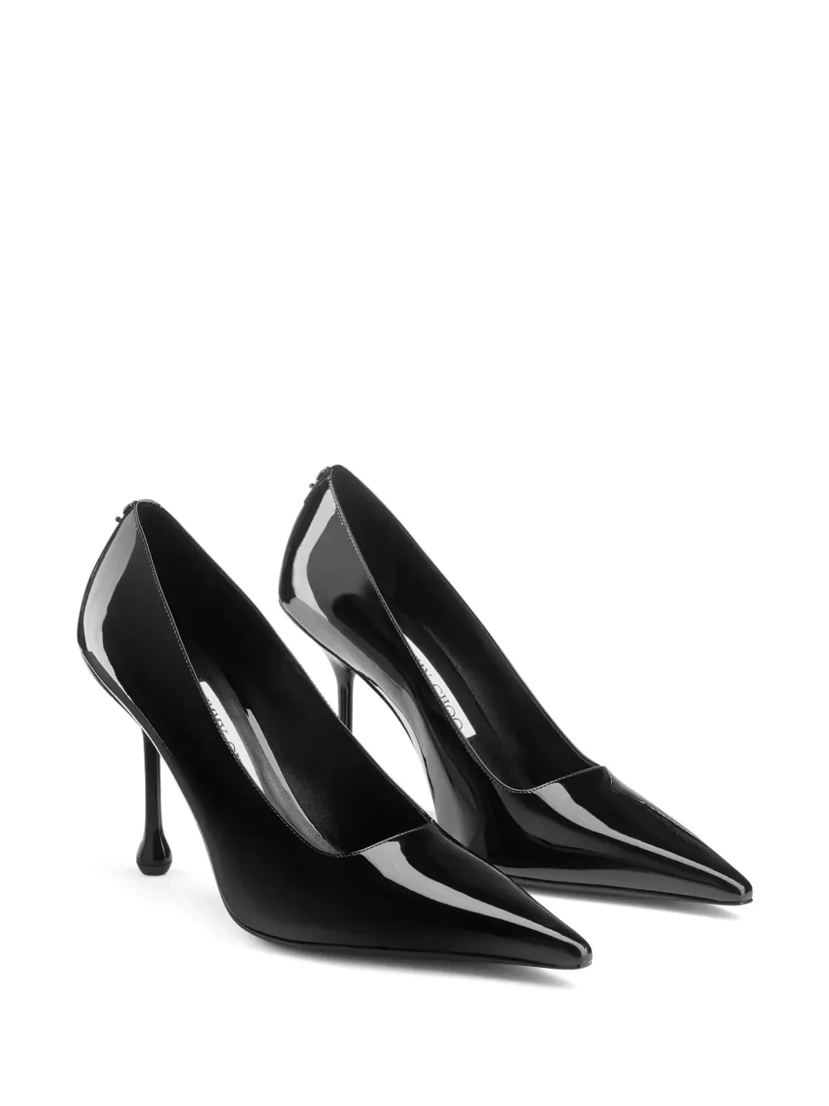Jimmy Choo 95mm Ixia パテントレザー パンプス ブラック - 画像2