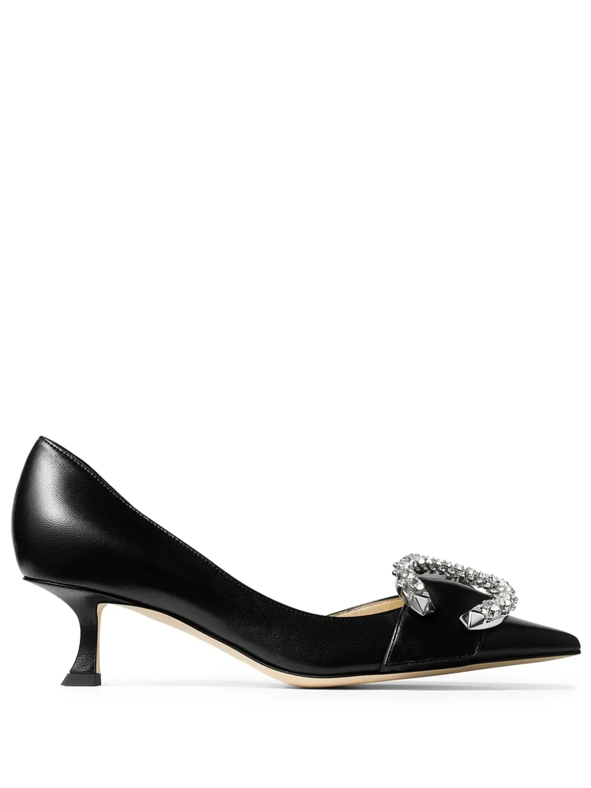 Jimmy Choo Melva Dorsay レザー パンプス ブラック - 画像1