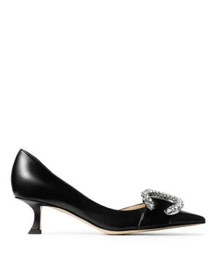 Jimmy Choo Melva Dorsay レザー パンプス ブラック - サムネイル1