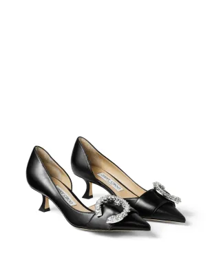 Jimmy Choo Melva Dorsay レザー パンプス ブラック - サムネイル2