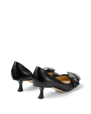 Jimmy Choo Melva Dorsay レザー パンプス ブラック - サムネイル3