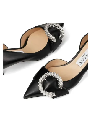 Jimmy Choo Melva Dorsay レザー パンプス ブラック - サムネイル4