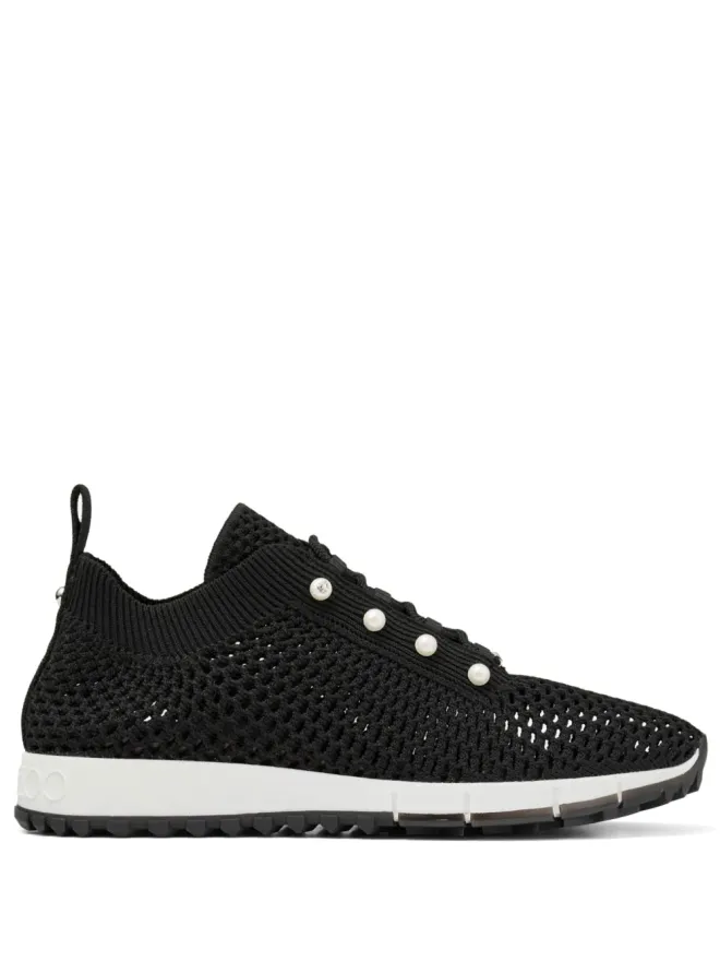 Jimmy Choo Jimmy Choo クロシェ編みスニーカー - ブラックの商品画像