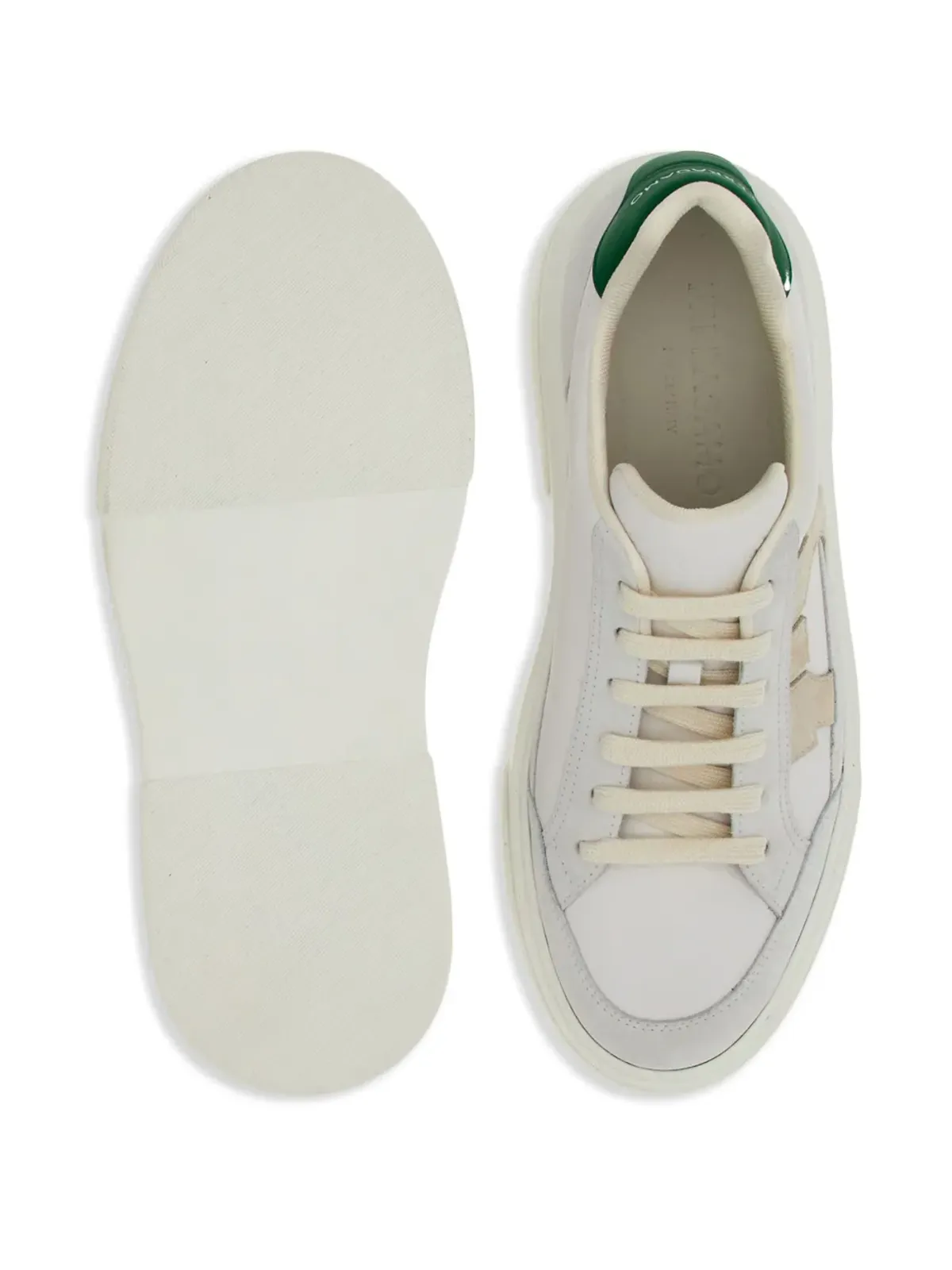 Ferragamo Gancini-patch カーフスキン スニーカー - ホワイト - 画像5