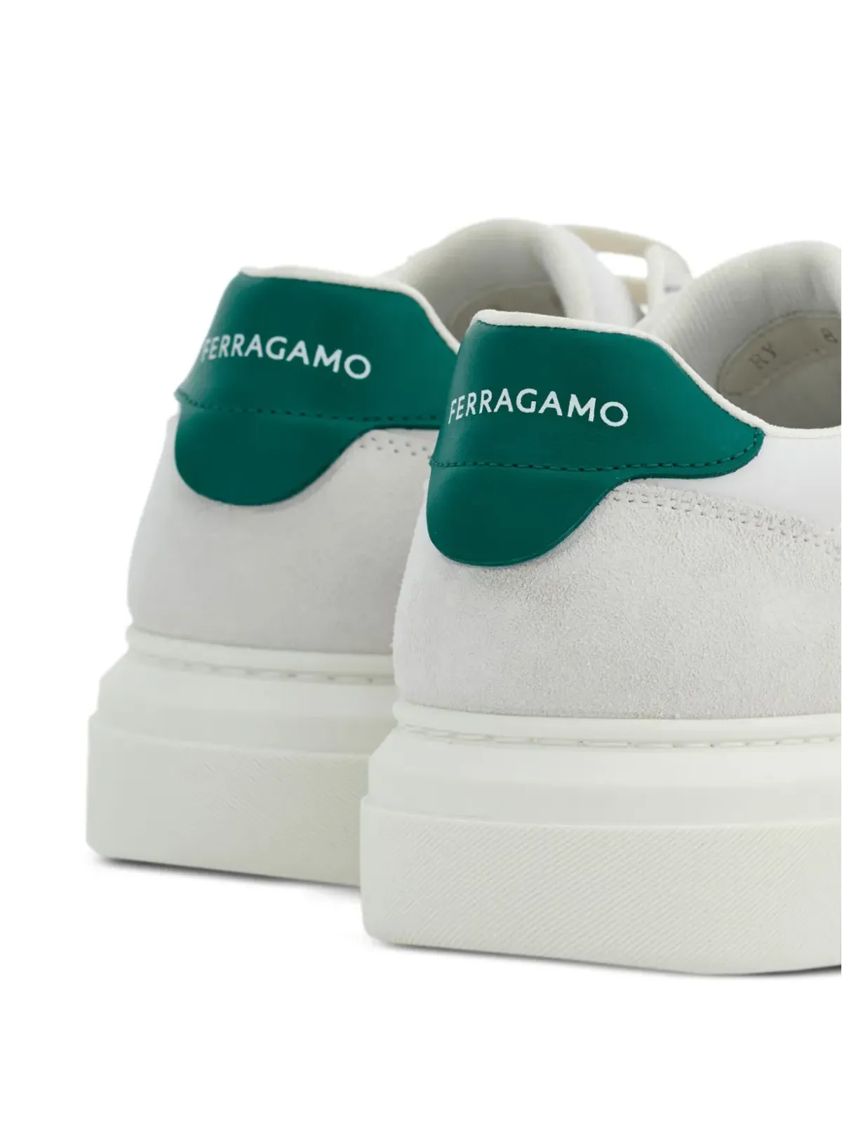 Ferragamo Gancini-patch カーフスキン スニーカー - ホワイト - 画像3