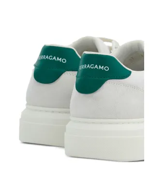Ferragamo Gancini-patch カーフスキン スニーカー - ホワイト - サムネイル3