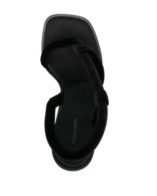 Ferragamo ベルベットサンダル - サムネイル4