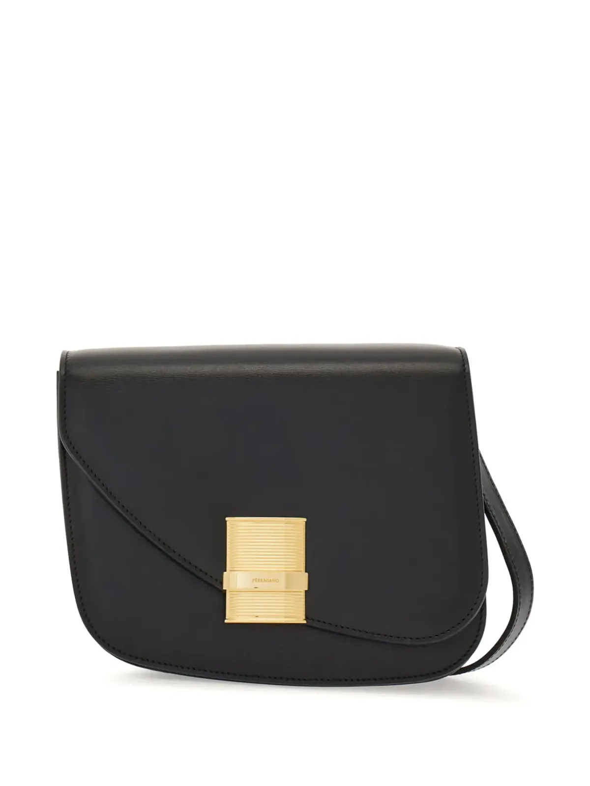 Ferragamo 小型アシンメトリーレザー クロスボディバッグ - 画像1
