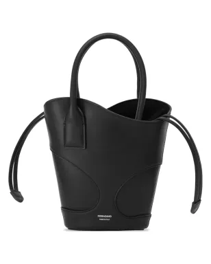 Ferragamo ロゴプリント カットアウト トートバッグ - ブラック - サムネイル1