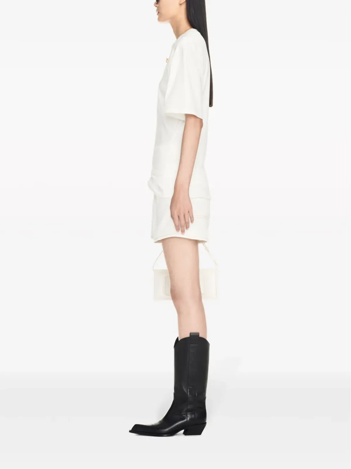 Off-White アローズモチーフのツイストコットンシャツ - 画像3