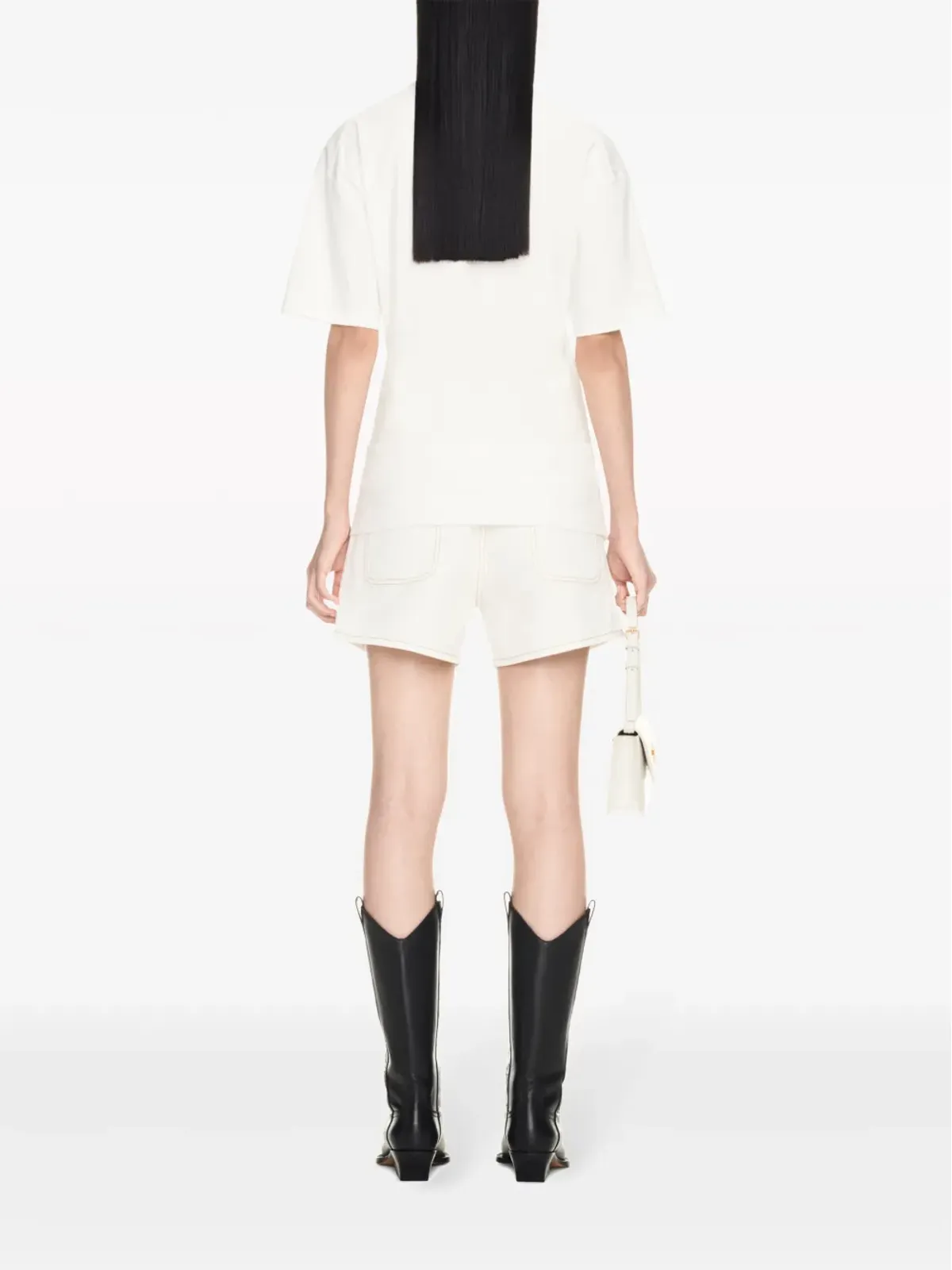 Off-White アローズモチーフのツイストコットンシャツ - 画像4