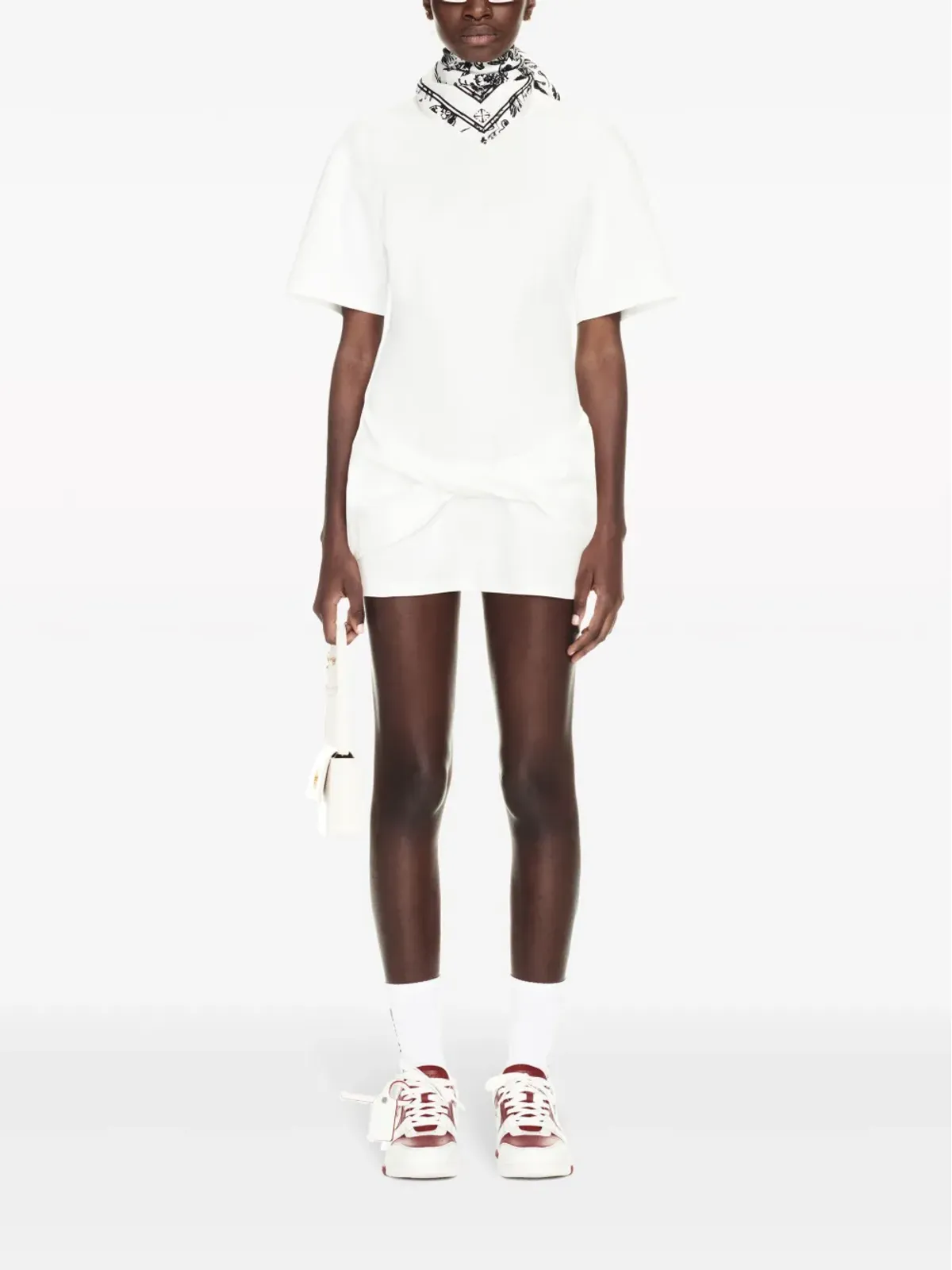 Off-White アロー ツイスト Tシャツ ドレス - 画像2