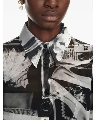Off-White X-Rayプリント シルク シャツドレス - サムネイル5