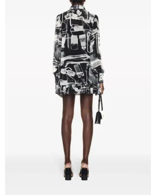 Off-White X-Rayプリント シルク シャツドレス - サムネイル4