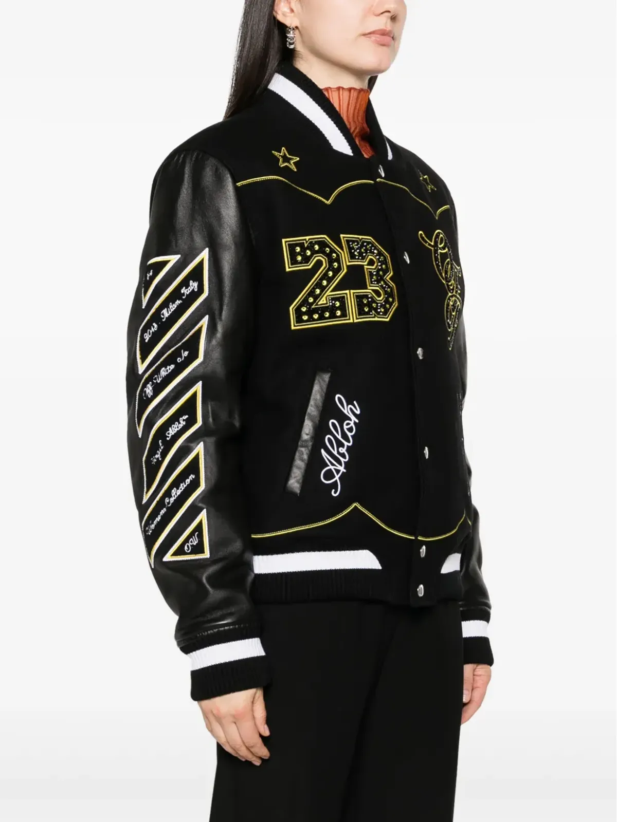 Off-White ホースシュー ボンバージャケット - ブラック - 画像3