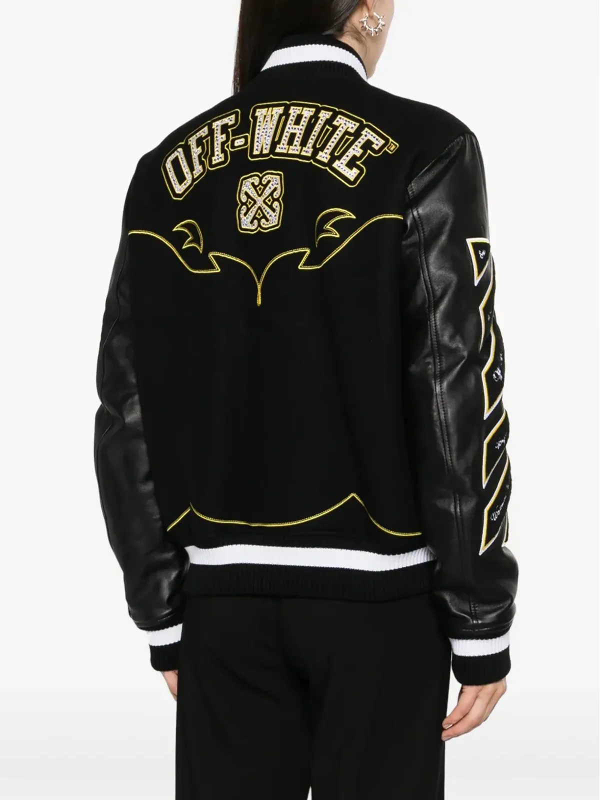 Off-White ホースシュー ボンバージャケット - ブラック - 画像4