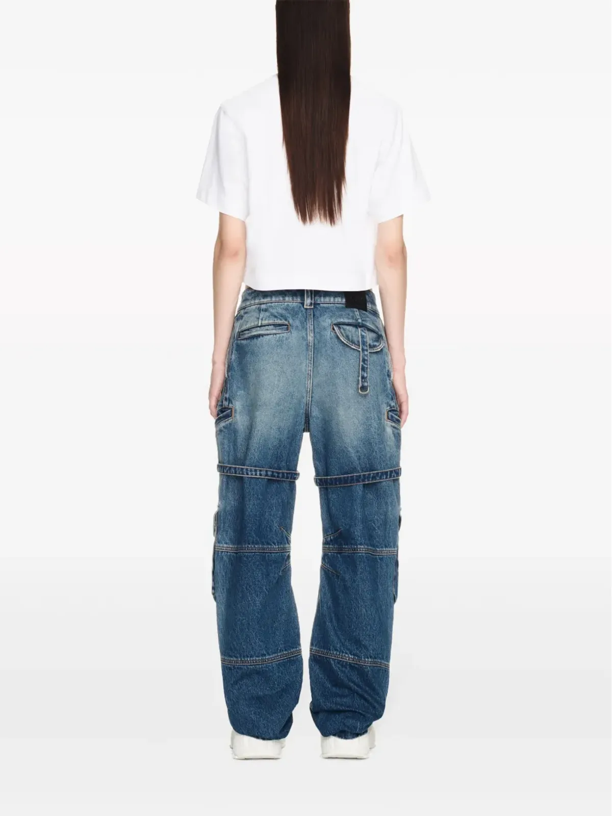 Off-White ハーネスディテール付きカーゴジーンズ - 画像4
