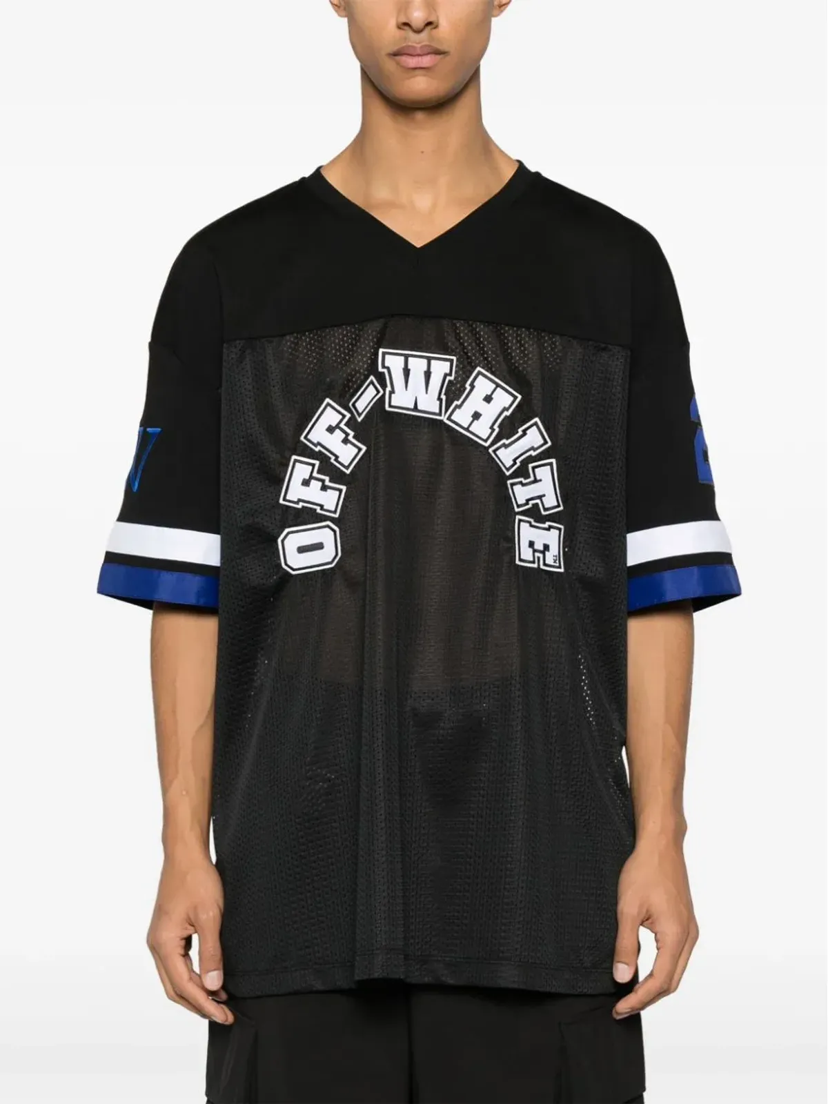 Off-White ロゴアップリケ付きパネルデザインTシャツ - 画像3