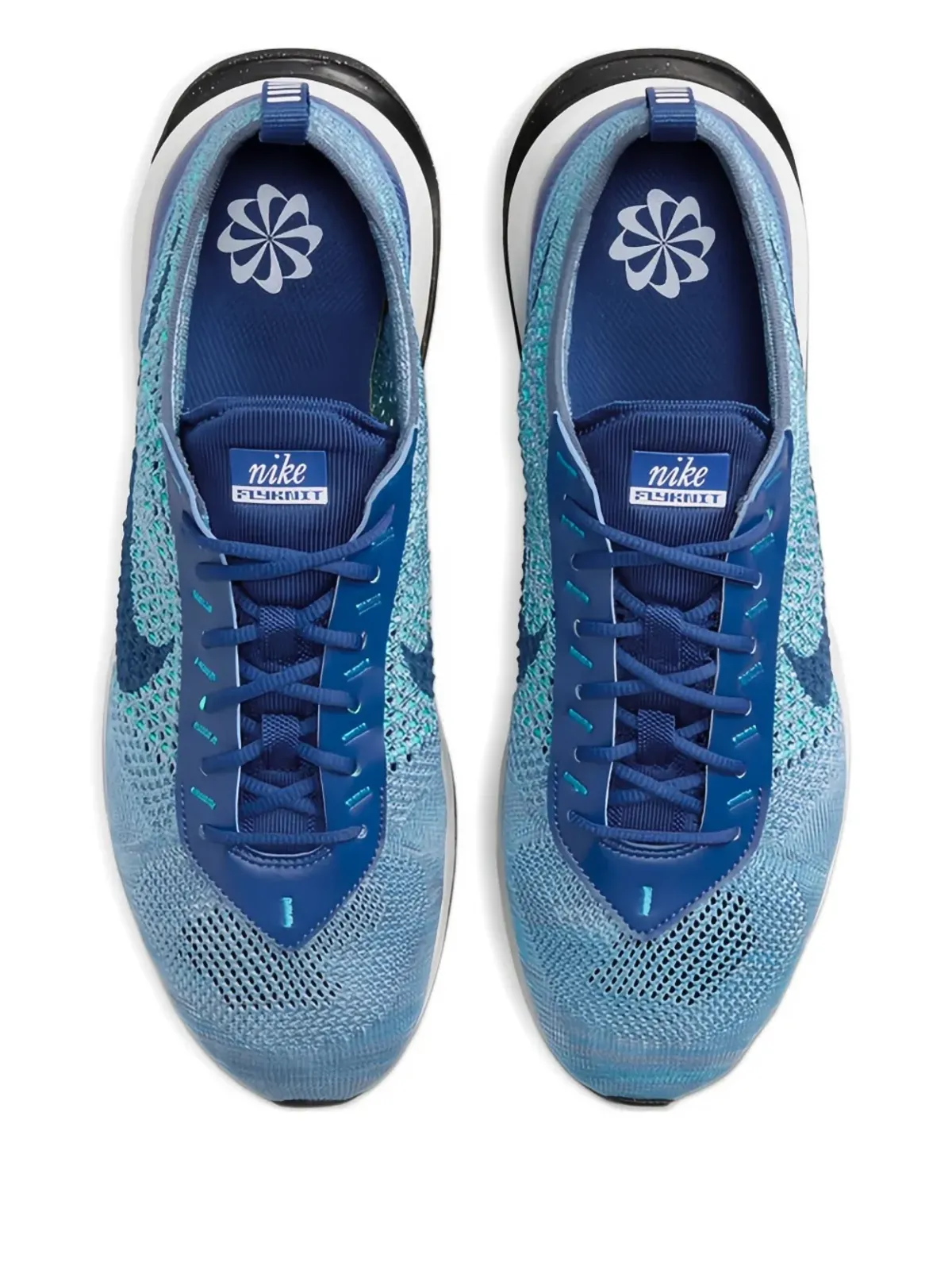 Nike Air Max Flyknit ディープロイヤルブルー/エレクトリックアルジー スニーカー - 画像4