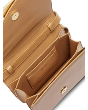 Ferragamo 小さめアシンメトリーレザーショルダーバッグ（ニュートラルカラー） - サムネイル5