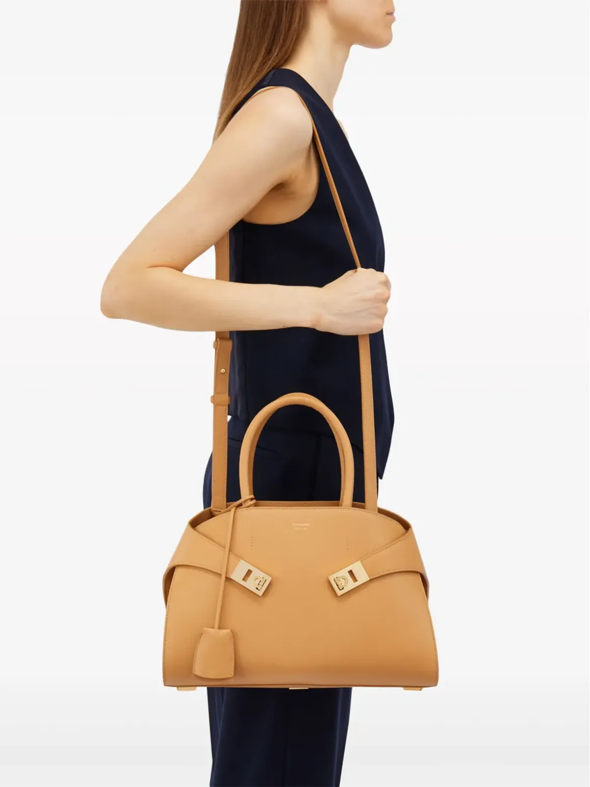 Ferragamo ミニ ハグ トートバッグ - ニュートラルカラー - 画像2
